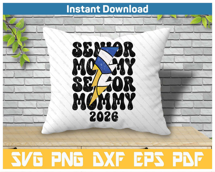 Proud Volleyball Senior Mommy 2026 SVG PNG Cutting Files