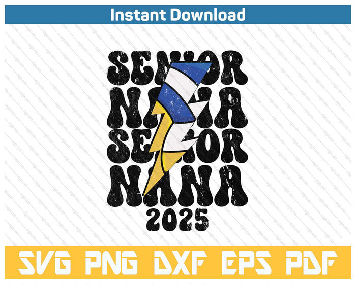 Proud Volleyball Senior Nana 2025 SVG PNG Cutting Files