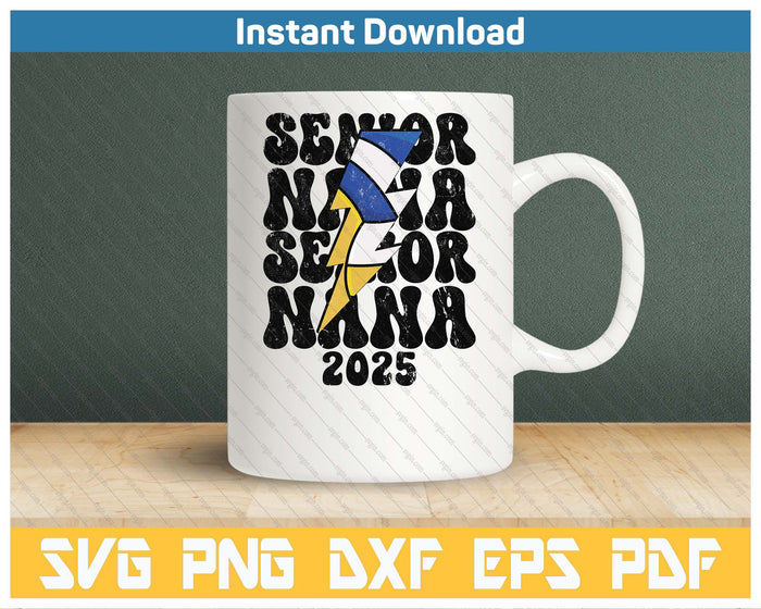 Proud Volleyball Senior Nana 2025 SVG PNG Cutting Files