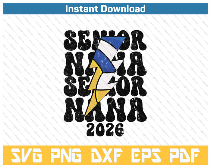 Proud Volleyball Senior Nana 2026 SVG PNG Cutting Files