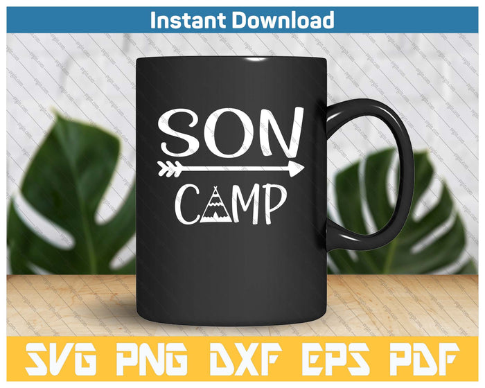 Son Camp Camping SVG PNG Cutting Files