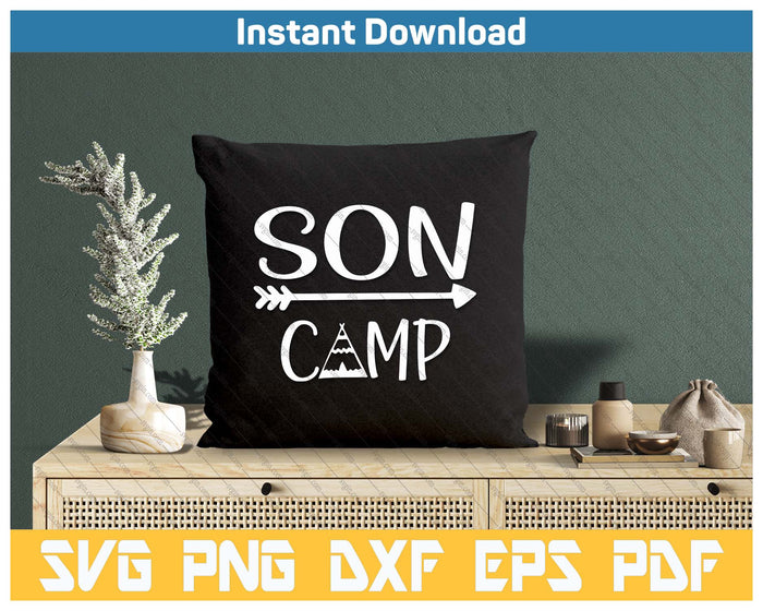 Son Camp Camping SVG PNG Cutting Files