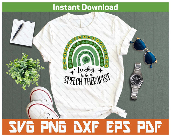 Speech Therapist St. Patrick's Day Slp St. Pat's Day Therapy SVG PNG Cutting Files