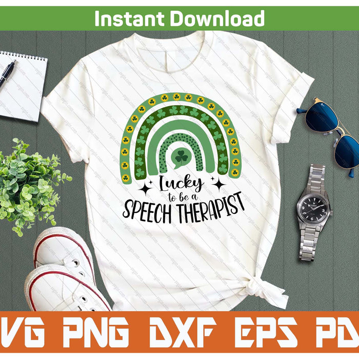 Speech Therapist St. Patrick's Day Slp St. Pat's Day Therapy SVG PNG Cutting Files