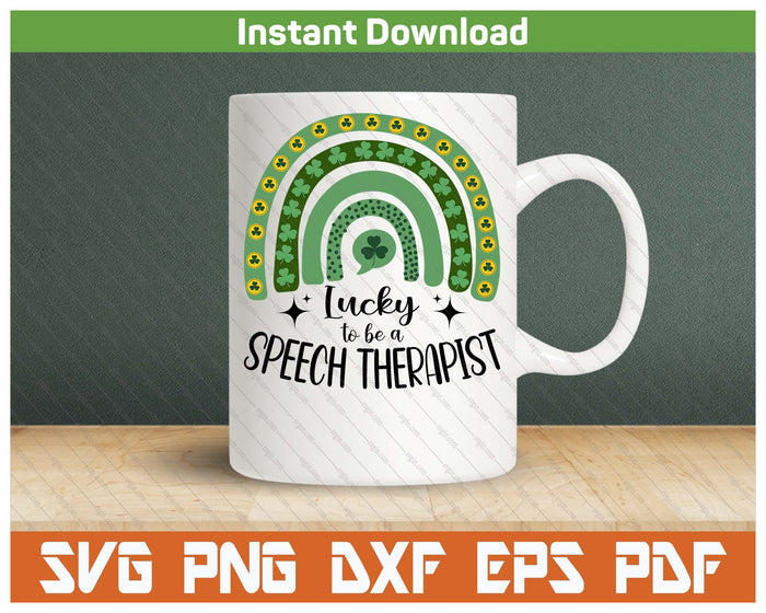 Speech Therapist St. Patrick's Day Slp St. Pat's Day Therapy SVG PNG Cutting Files