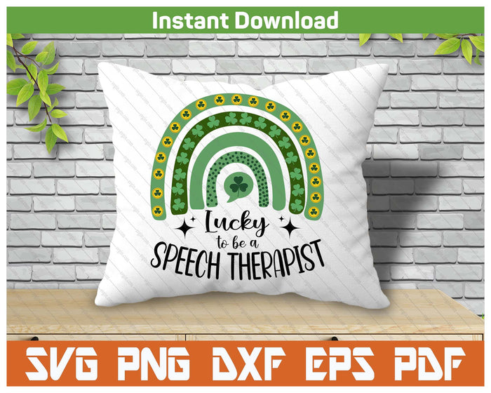 Speech Therapist St. Patrick's Day Slp St. Pat's Day Therapy SVG PNG Cutting Files