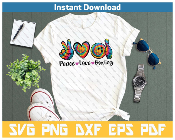 Tie Dye Bowler Men Women Kids Funny SVG PNG Cutting Files