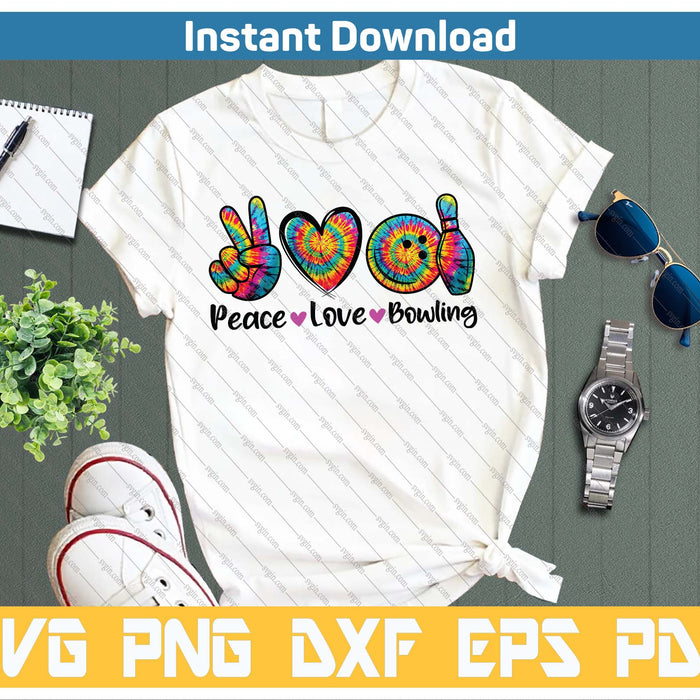 Tie Dye Bowler Men Women Kids Funny SVG PNG Cutting Files