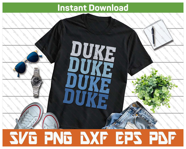 Vintage Duke SVG PNG Cutting Files