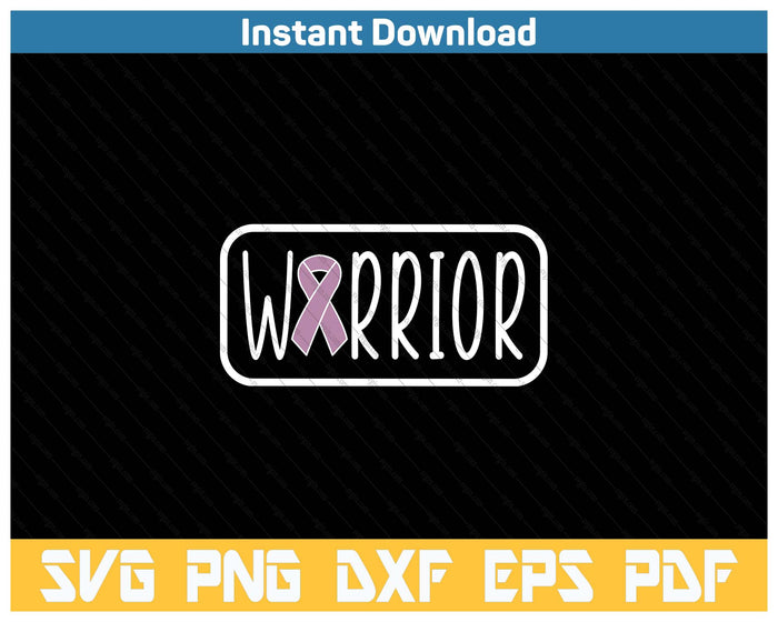 Warrior Purple Ribbon Domestic Violence Aware SVG PNG Cutting Files